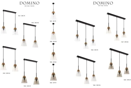Jupiter 1540 - DM 1 DY - Lampada a sospensione DOMINO E27/60W