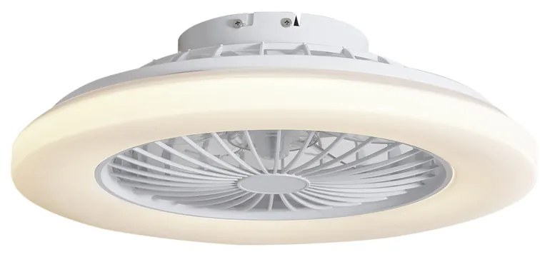 Ventilatore da soffitto bianco 48,5 cm incl. LED RGB dimmerabile con telecomando - Clemo