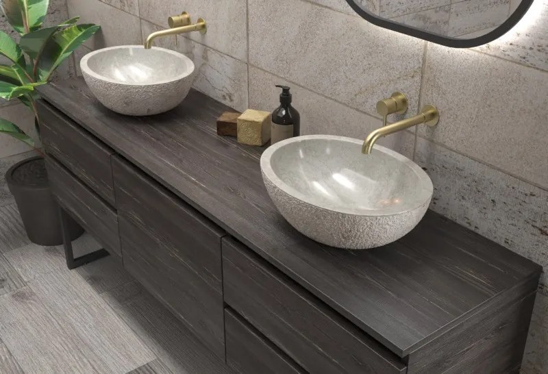 Mobile bagno a terra 180 cm con 5 cassetti SP-180P5 - KAMALU