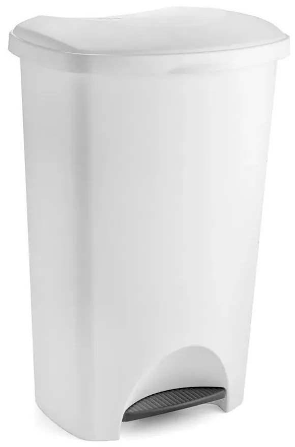 Cestino a pedale bianco con coperchio , 41 x 33 x 62,5 cm - Addis