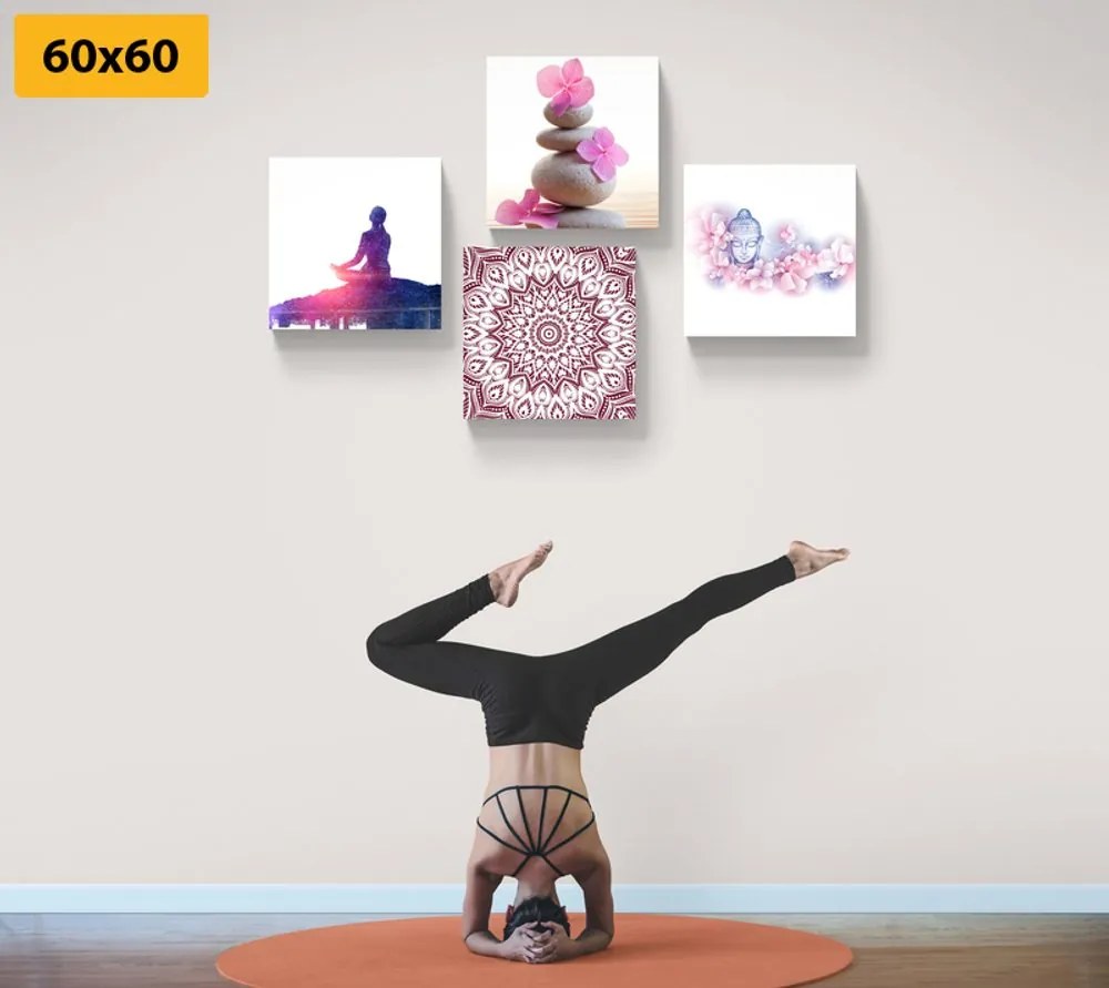 Set di quadri – Feng Shui in rosa