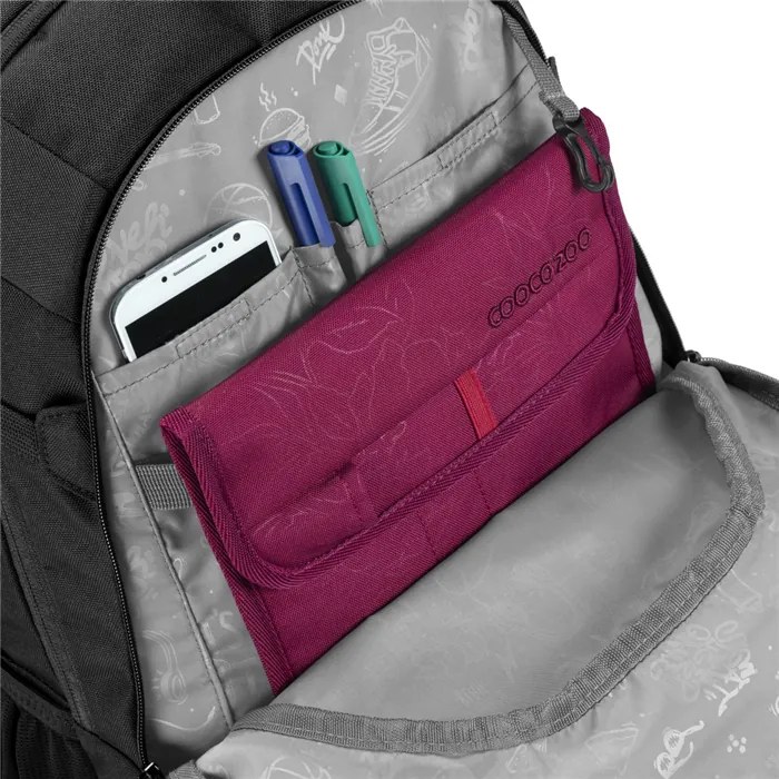 Zaino scuola coocazoo MATE, Black Coal, certificato AGR