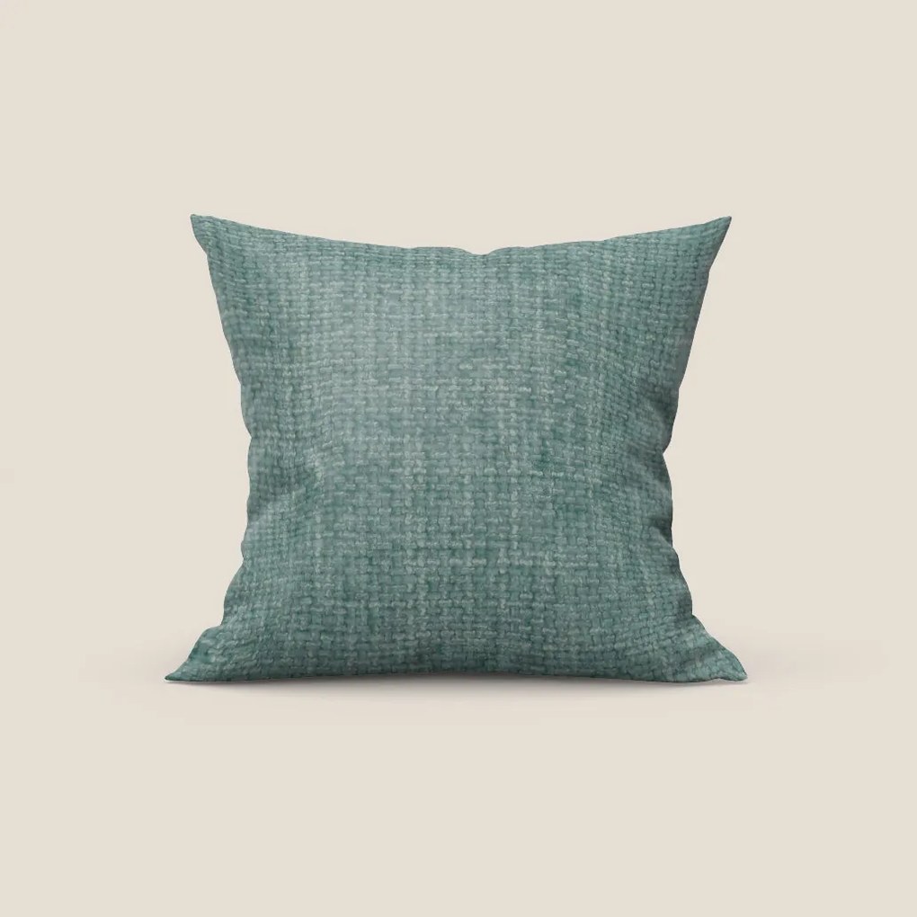 Montana cuscino disponibile in diversi colori realizzato in morbido tessuto a trama grossa impermeabile T10 verde acqua