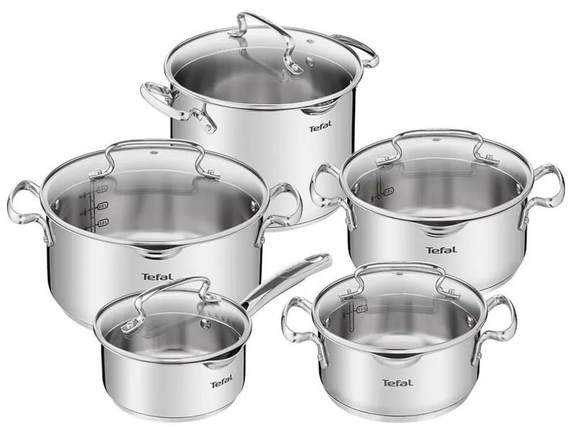 Set di pentole in acciaio inox 10 pezzi DUETTO+ G719SA55 - Tefal