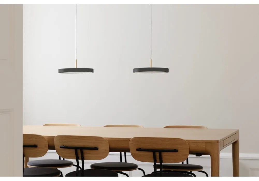 Lampadario LED color antracite in metallo con paralume in metallo con intensità regolabile ø 31 cm Asteria Plus – UMAGE