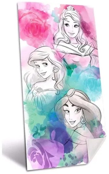 Trade Shop - Telo Mare In Cotone Principesse Disney Asciugamano Mare Piscina Ariel Jasmine