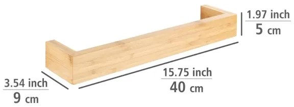 WENKO 24741100 - Porta asciugamani BAMBUSA 40x9 cm marrone
