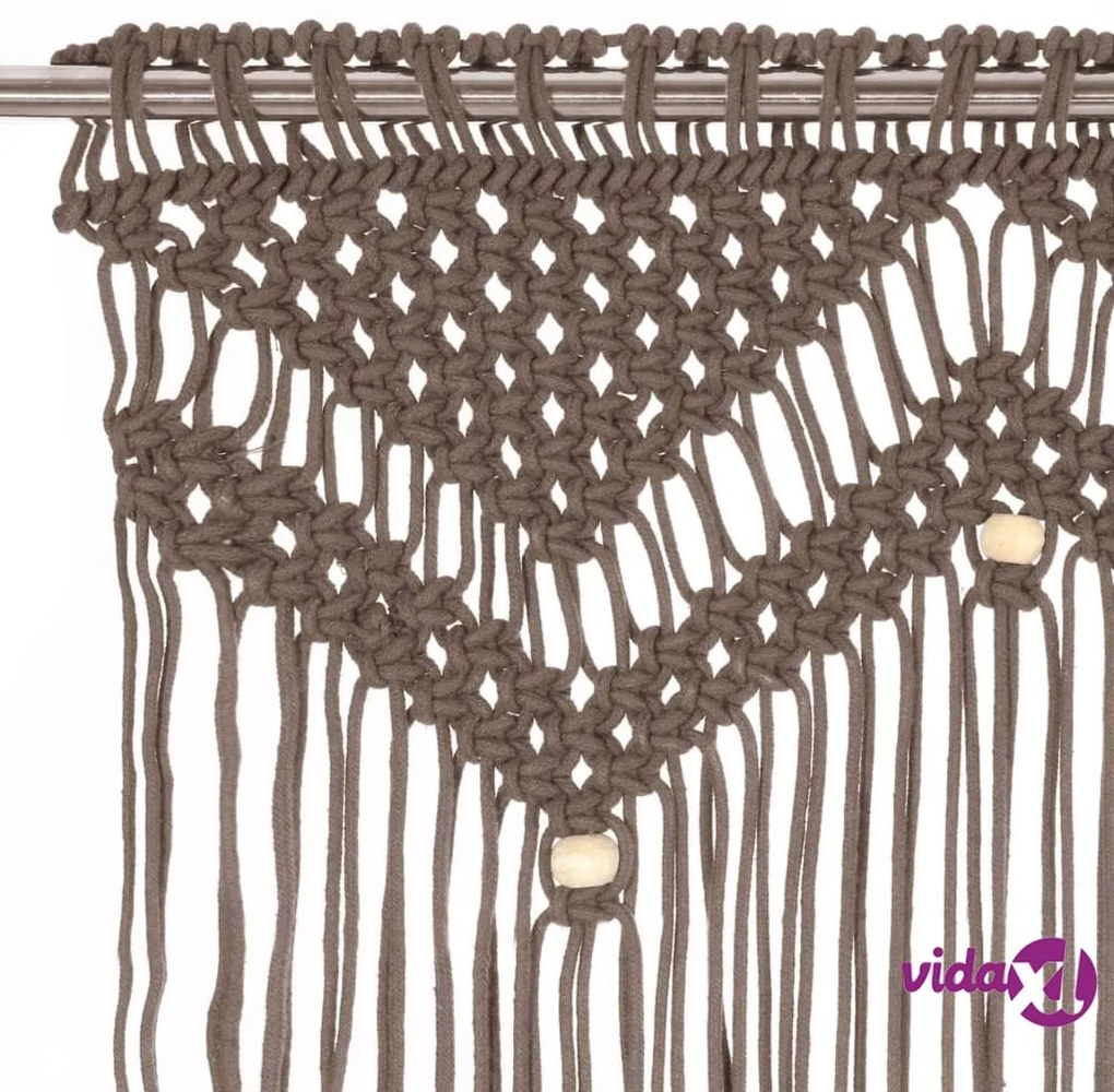 vidaXL Tenda Macramè Grigio Talpa 140x240 cm in Cotone