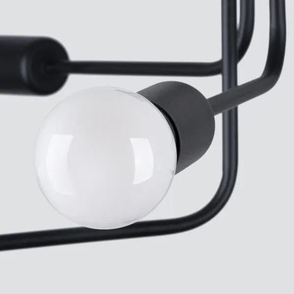 Sollux SL.1452 - Lampadario a sospensione con supporto rigido NORAH 6xE27/15W/230V nero