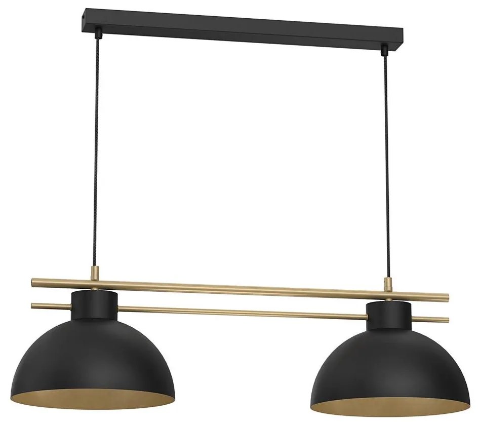 Lampadario a sospensione con filo ESTATE 2xE27/15W/230V nero