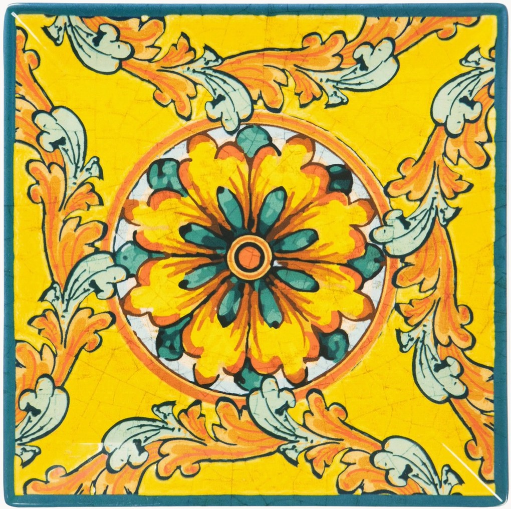 Set di 6 piatti piani Trinacria
