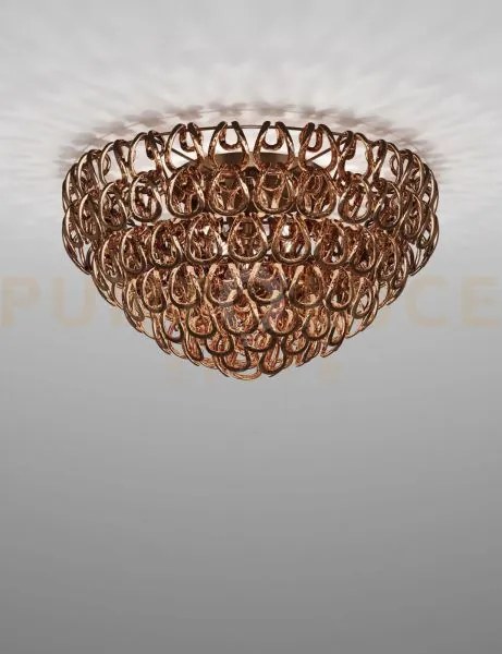 Giogali lampadadario a soffitto 80 cristallo rame e bronzo opaco 5 ...