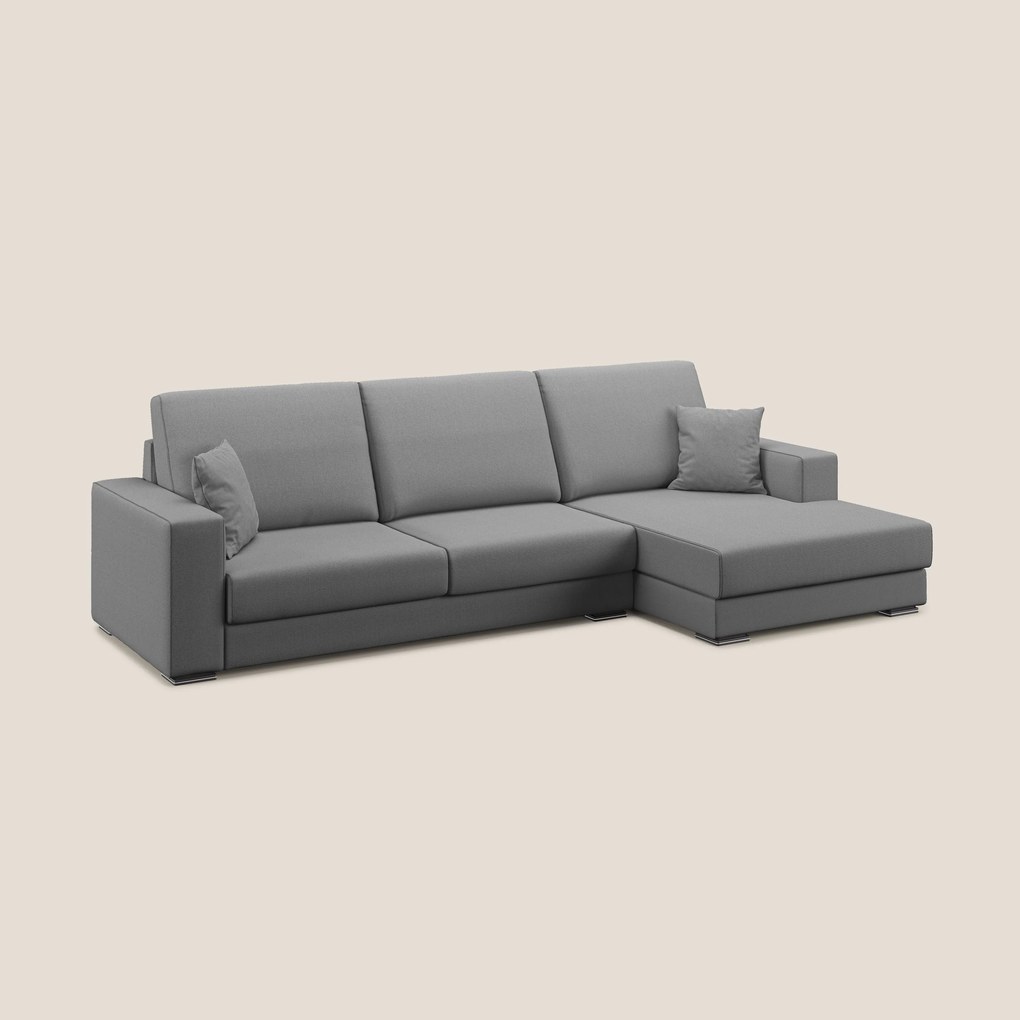 Marte divano angolare in tessuto smacchiabile impermeabile T08 grigio