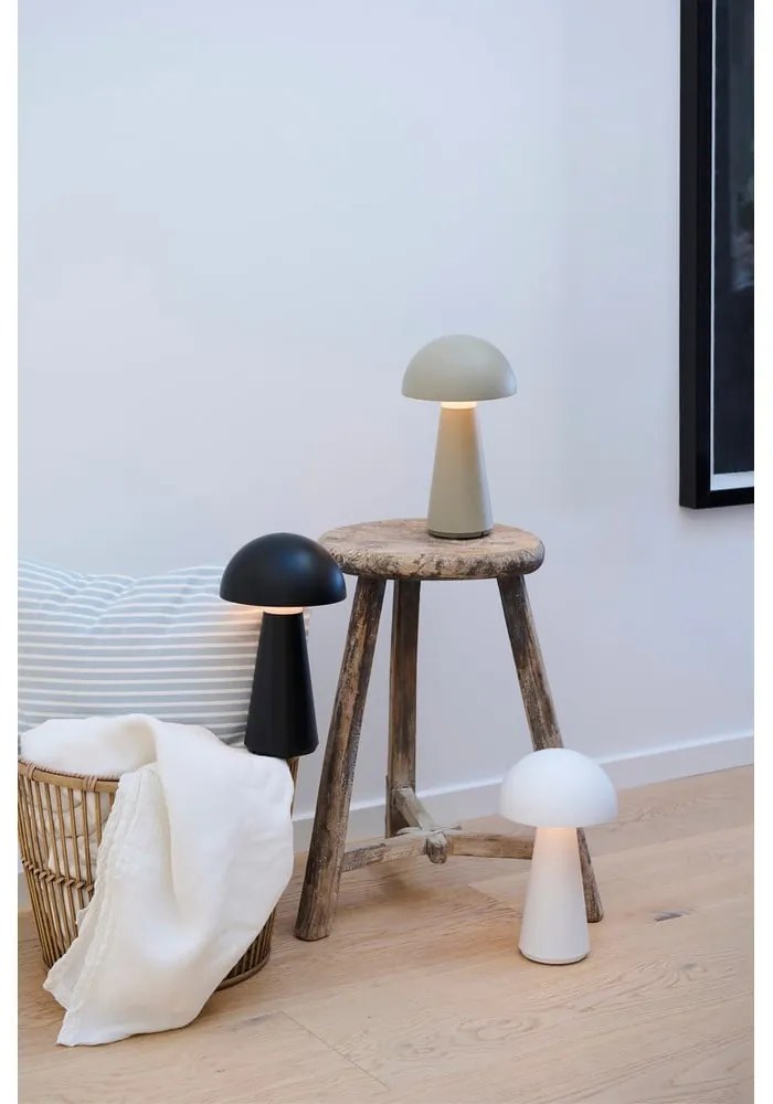 Lampada da tavolo LED grigia con telecomando (altezza totale 28 cm) Sam – Sirius