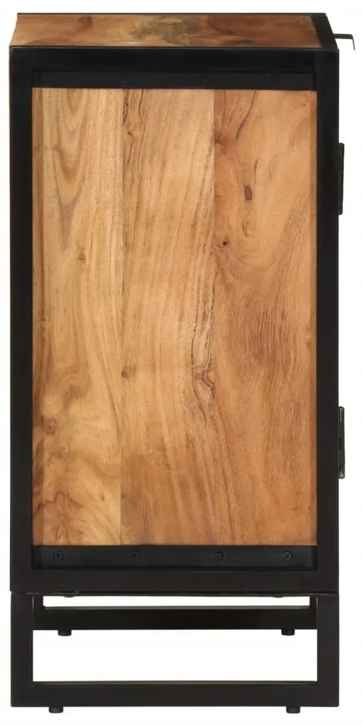 Mobile da bagno 40x30x60 cm in legno massello di acacia e ferro