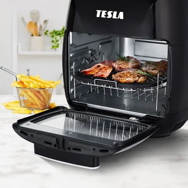 TESLA Electronics AirCook - Friggitrice digitale multifunzionale ad aria calda 11 l 2000W/230V