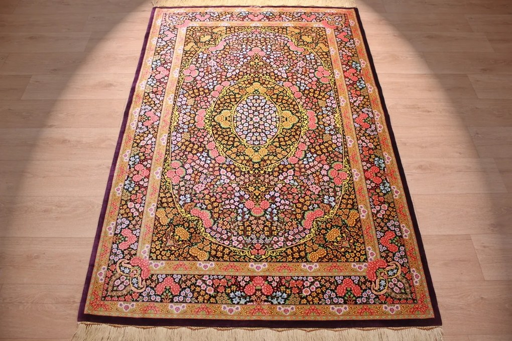 Ghom Tappeto 200 x 130 (Iran) Annodato A Mano