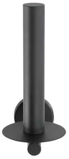WENKO 24262100-Portarotolo per carta igienica BOSIO BLACK 8x18 cm acciaio inossidabile/argento