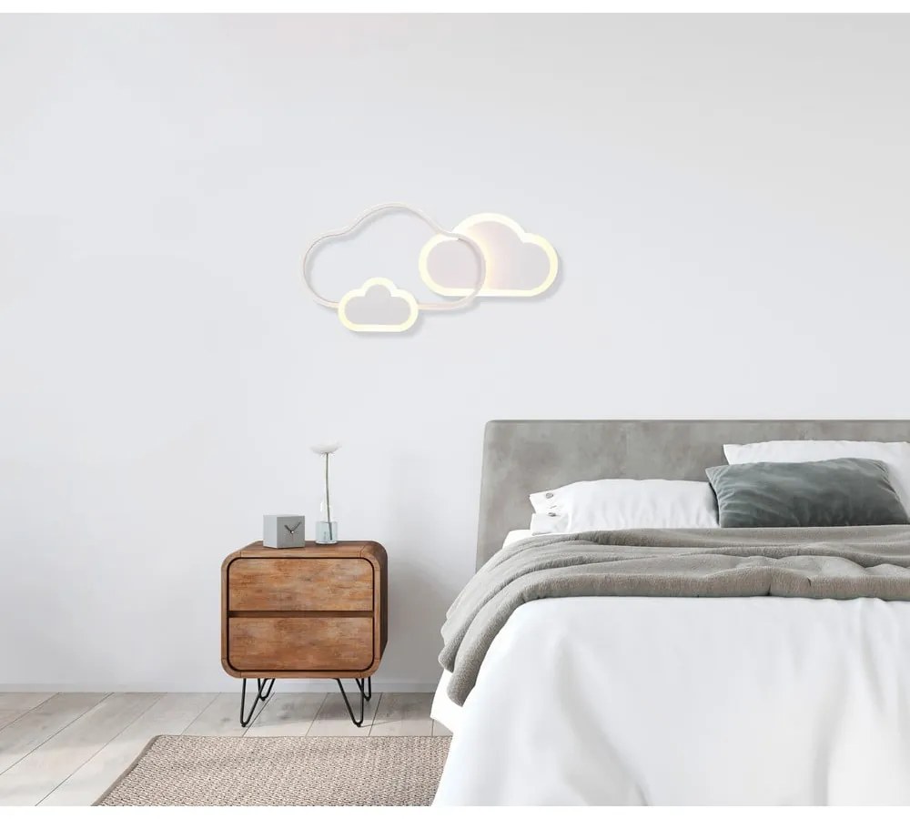 Lampada per bambini bianca 52x25 cm Cloudy - Reality