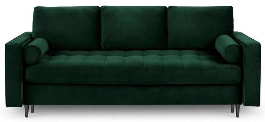 Divano letto in velluto verde Santo - Milo Casa