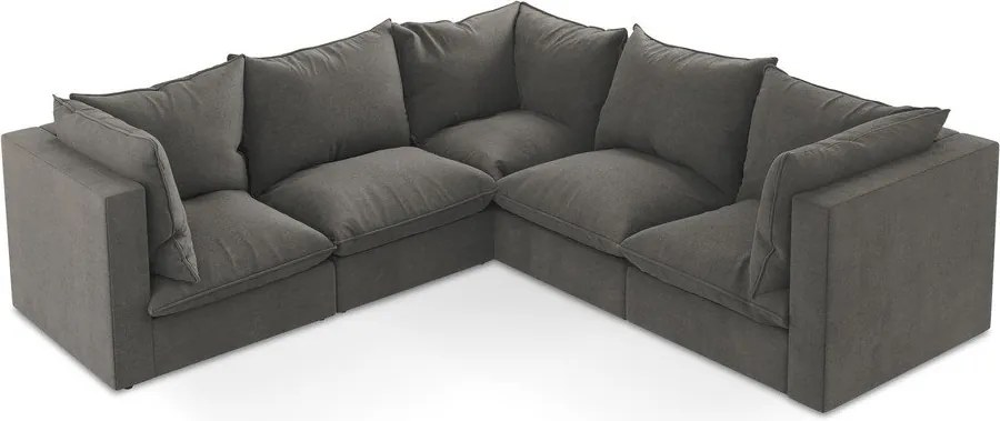 Divano angolare grigio scuro Manao – Makamii