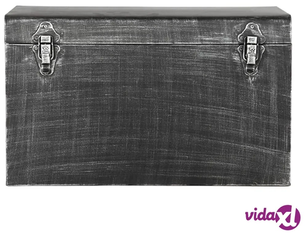 LABEL51 Contenitore Vintage 50x30x30 cm L Nero Anticato