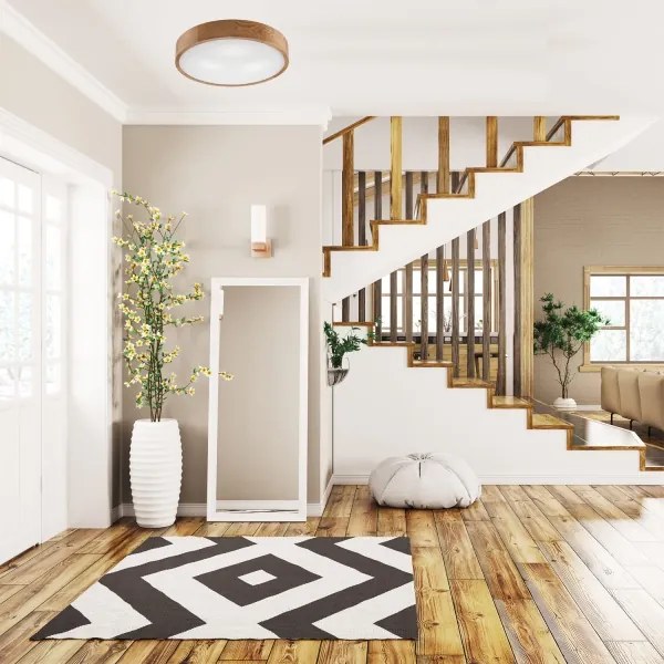 Plafoniera OAK 3xE27/60W/230V rovere Ø 47,5 cm