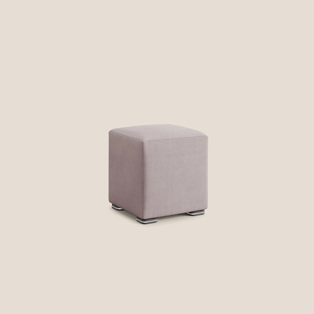 Cube pouf in tessuto morbido impermeabile T02 rosa