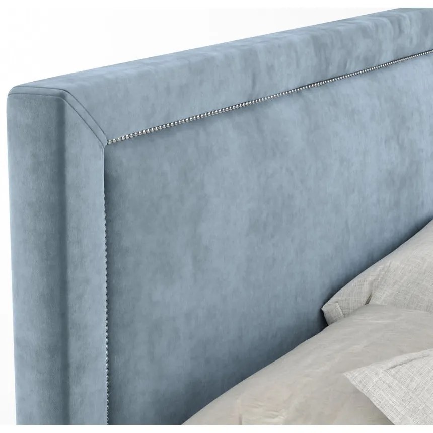 Letto boxspring blu con contenitore 180x200 cm Lavenda – Maison de Rêve