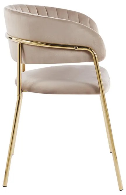Sedia Moniel Golden Velluto - Champagne