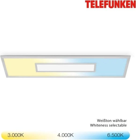 Pannello LED RGBW dimmerabile LED/20W/230V argento + telecomando