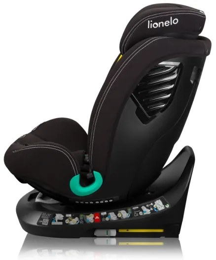 Lionelo-Seggiolino auto girevole con base BASTIAAN ONE i-Size 40-150 cm Nero Carbonio