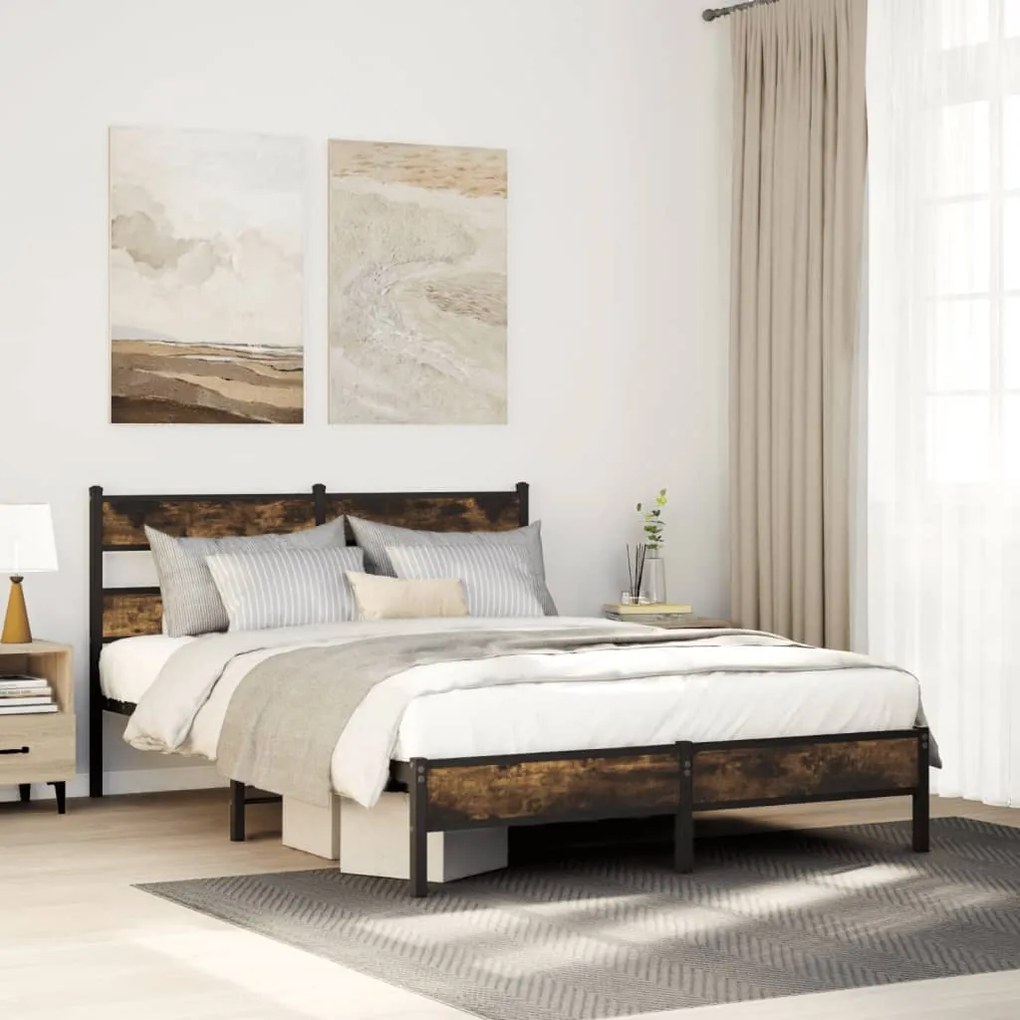 Giroletto Senza Materasso Rovere Fumo 90x190 Cm İn Truciolato /