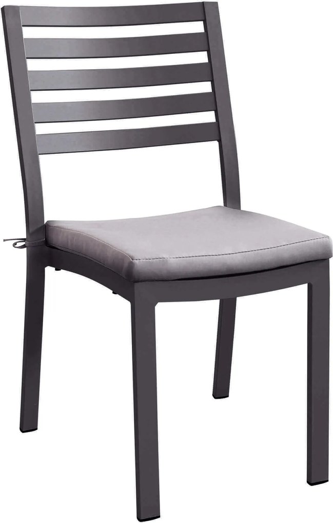 DEXTER - sedia da giardino in alluminio impilabile con cuscino