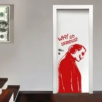 JOKER - Adesivo murale wall sticker in vinile 55x120 cm Colore: Rosso