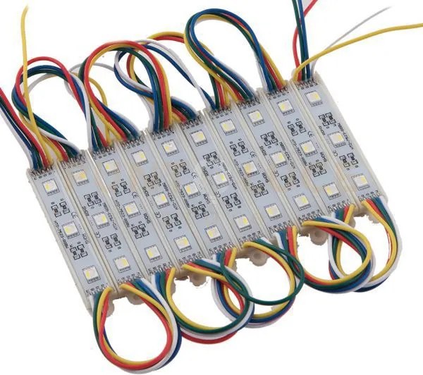 Kit 20 moduli led insign dc12v led 20x0,96w e m 72lm/m 6000k +rgb i...