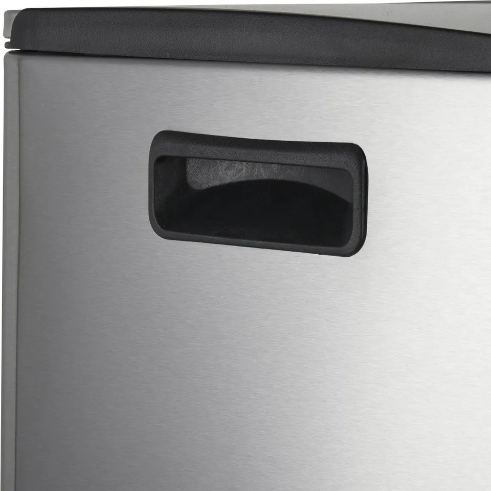 Cestino per la spazzatura color argento opaco in acciaio per raccolta differenziata/con pedale 2x30 l Aliya – Spirella