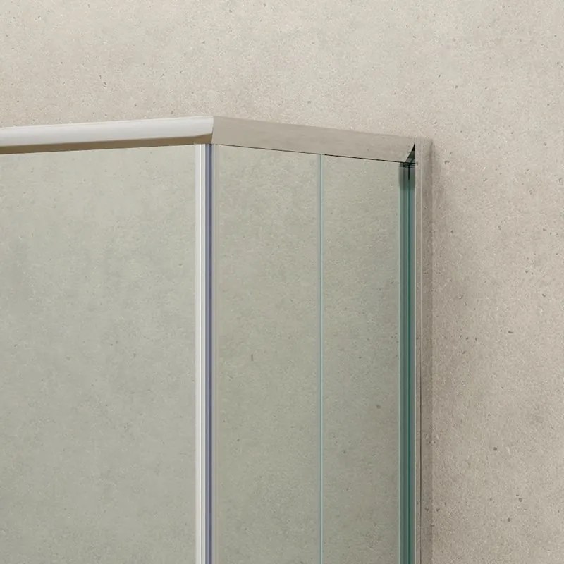 Box doccia angolare 100x70 alto 180 cm vetro trasparente K410 - KAMALU