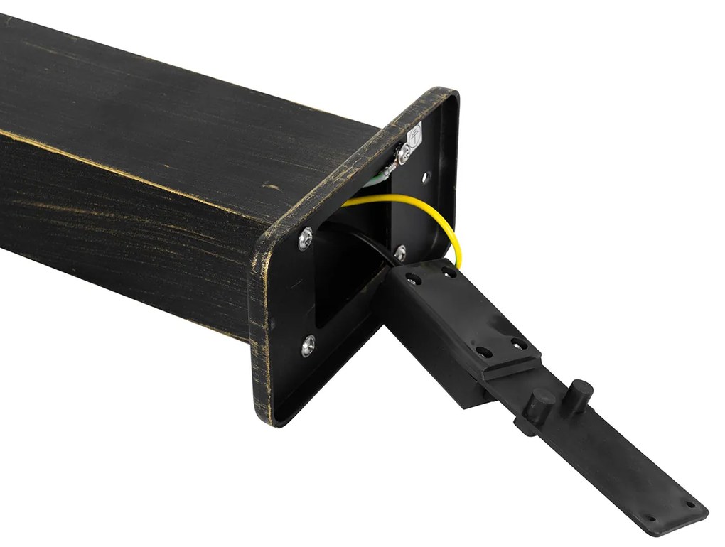 Lampada da esterno a stelo industriale oro anticato 80 cm IP44 - Baleno