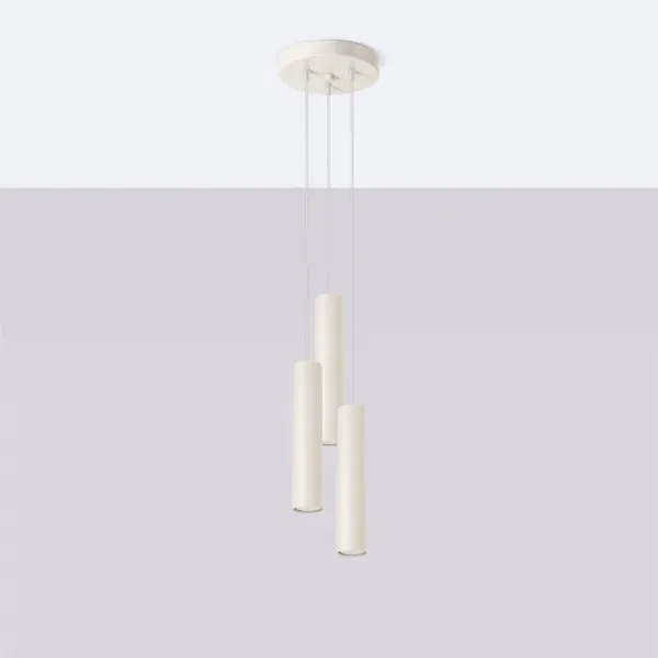 Sollux SL.1482 - Lampadario a sospensione con filo LAGOS 3xGU10/10W/230V color crema