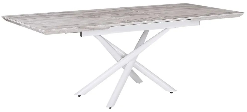 Tavolo da pranzo estensibile bianco 160/200 x 90 cm MOIRA Beliani