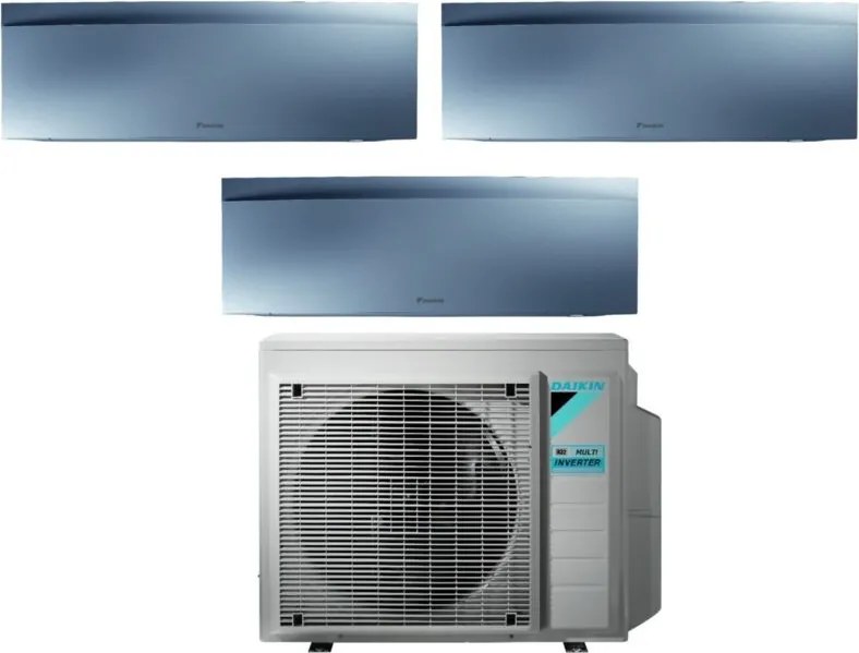 Daikin - Climatizzatore Condizionatore Bluevolution Trial Split Inverter serie emura silver iii 7+7+9 con 3MXM40N R-32 Wi-Fi Integrato 7000+7000+9000