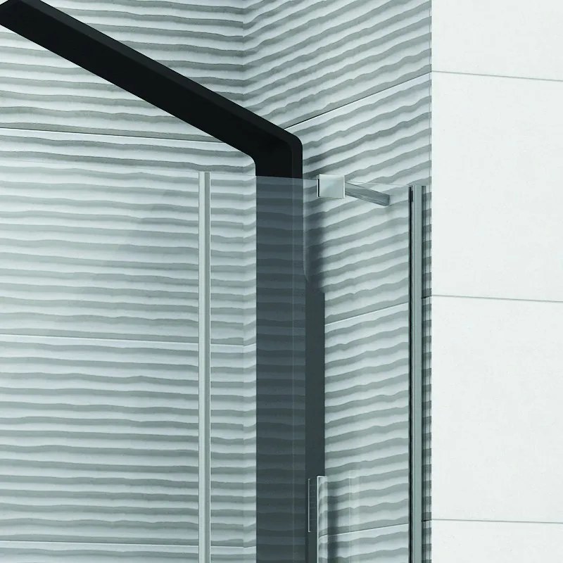 Doccia nicchia 120cm battente con 2 fissi laterali KPX6000 - KAMALU