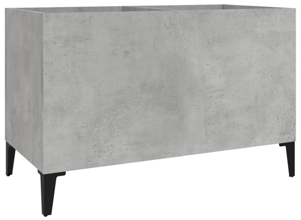Mobile porta dischi grigio cemento 74,5x38x48 legno multistrato