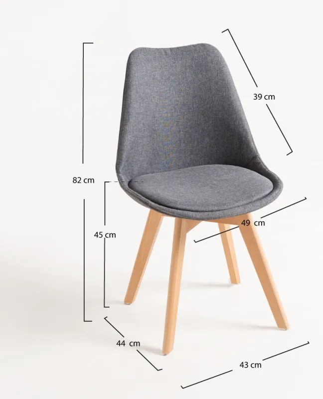 Sedia Synk Tessuto - Grigio scuro