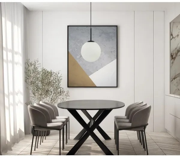 ITALUX PND-5578-1M-BK - Lampadario a cavo DEORE 1xE27/40W/230V nero