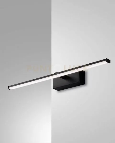 Nala applique nero l. 50cm a led 3000k - 10w - 1200 lm ip44