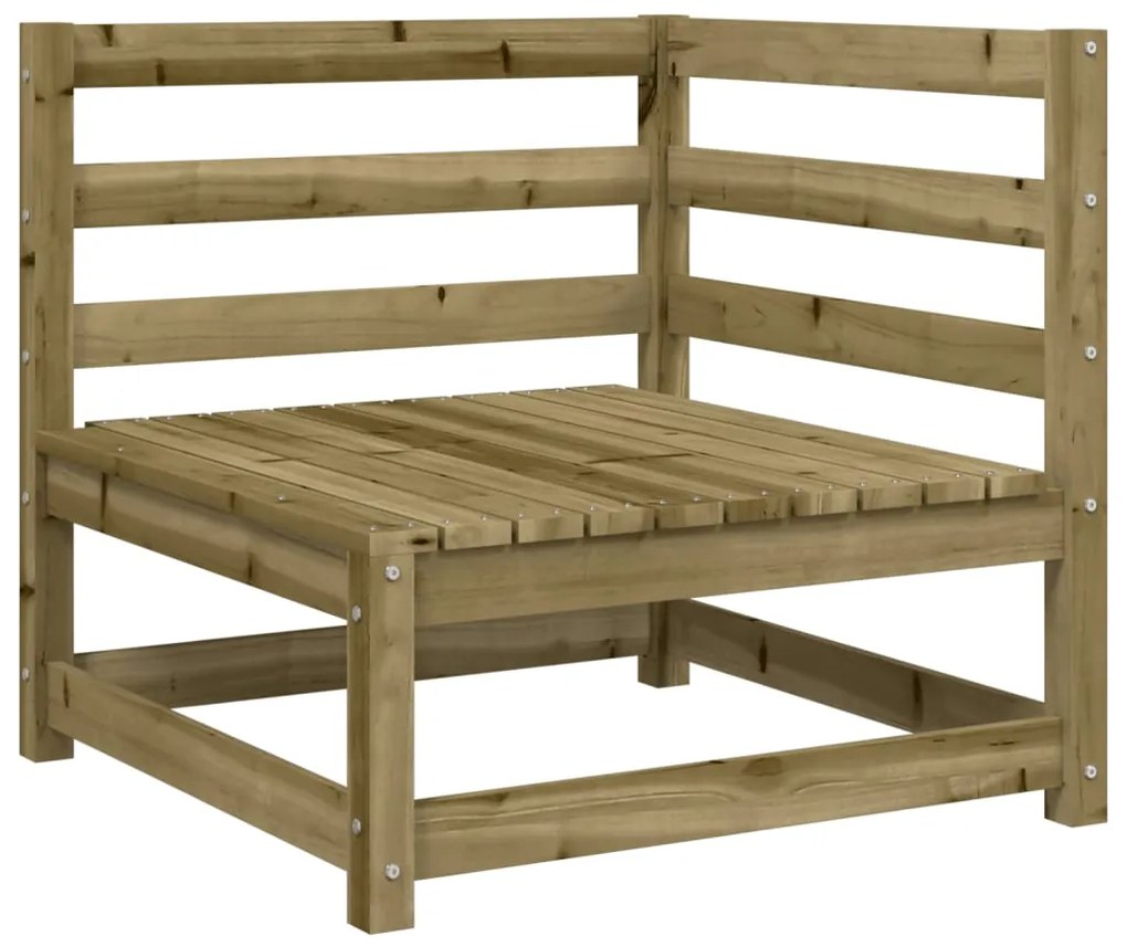 Set divani da giardino 9 pz in legno impregnato di pino