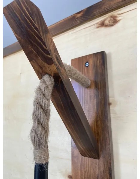 Lampada da parete AHSAP 1x E27/40W/230V, pino/noce