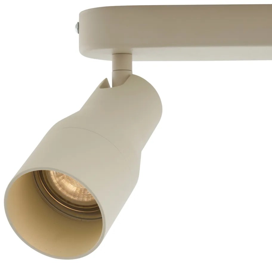 Faretto da soffitto rotondo beige GU10 50mm 2 luci - Stanley